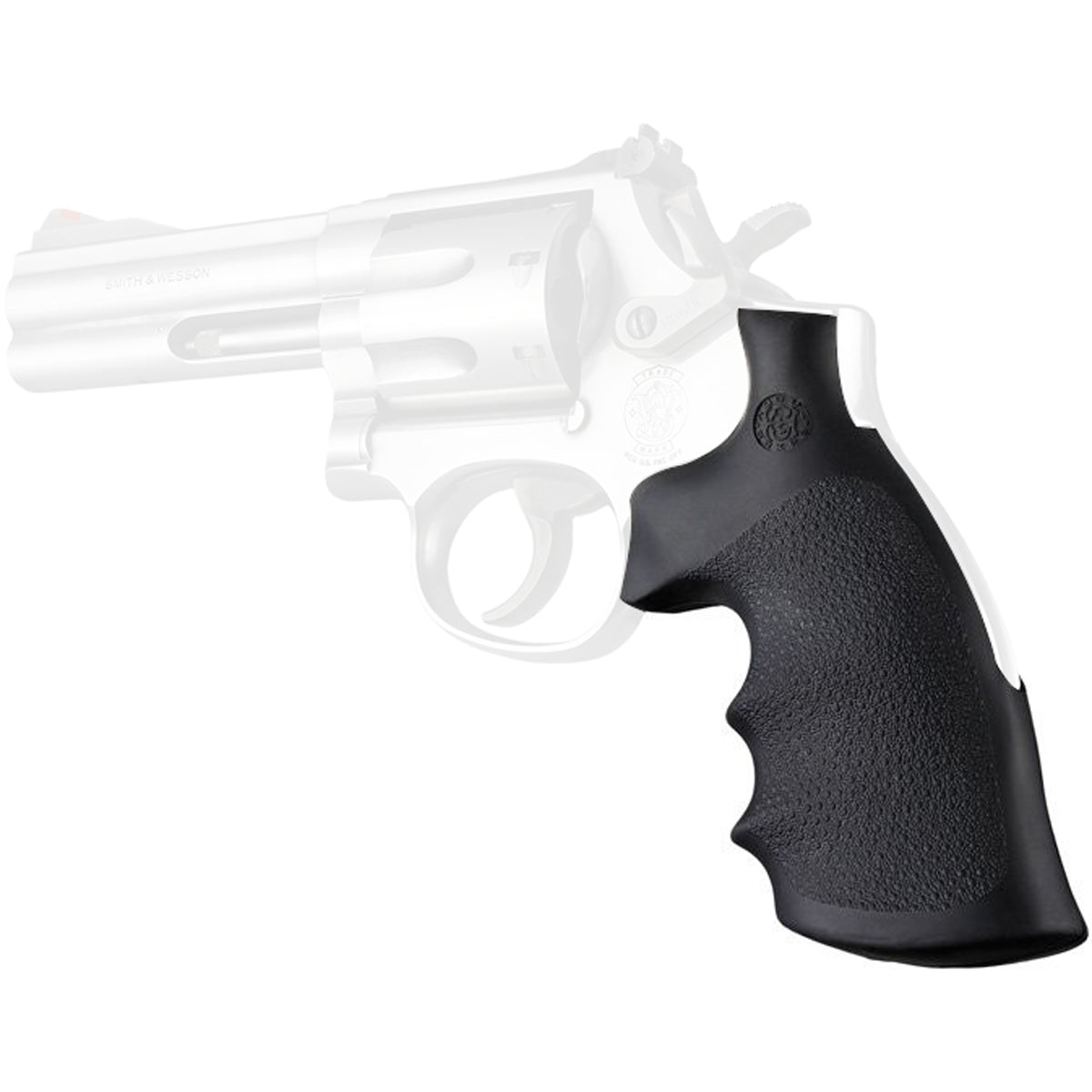 Hogue S&W K or L Frame Round Butt Rubber Conversion Monogrip - Black - Forza Sports