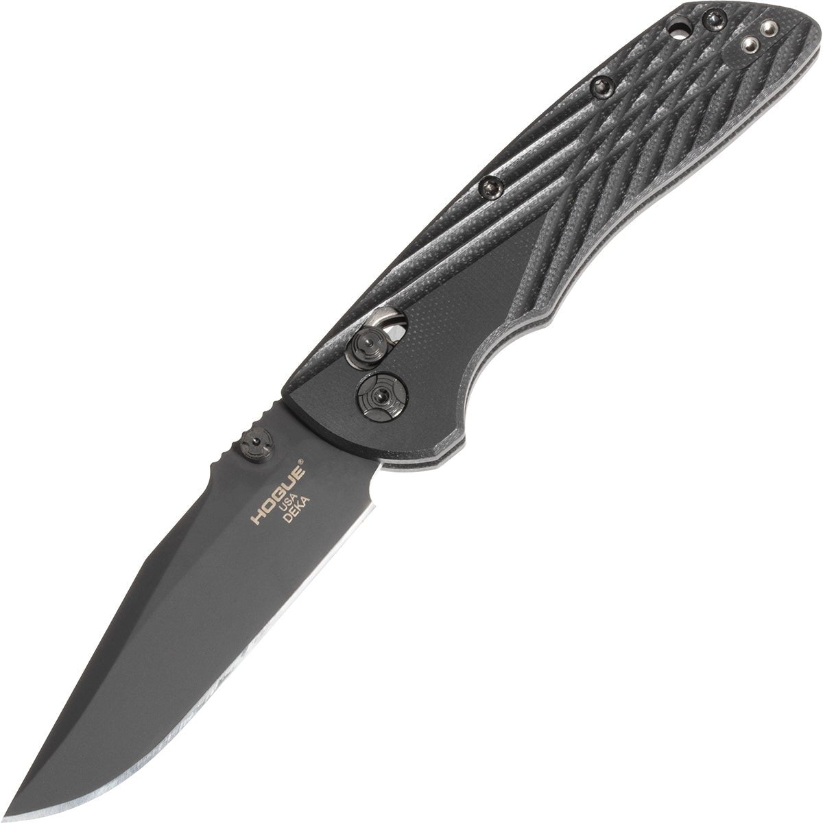 Hogue Deka Manual Folder 3.25" Clip Point Blade Knife with Cerakote Finish - Forza Sports
