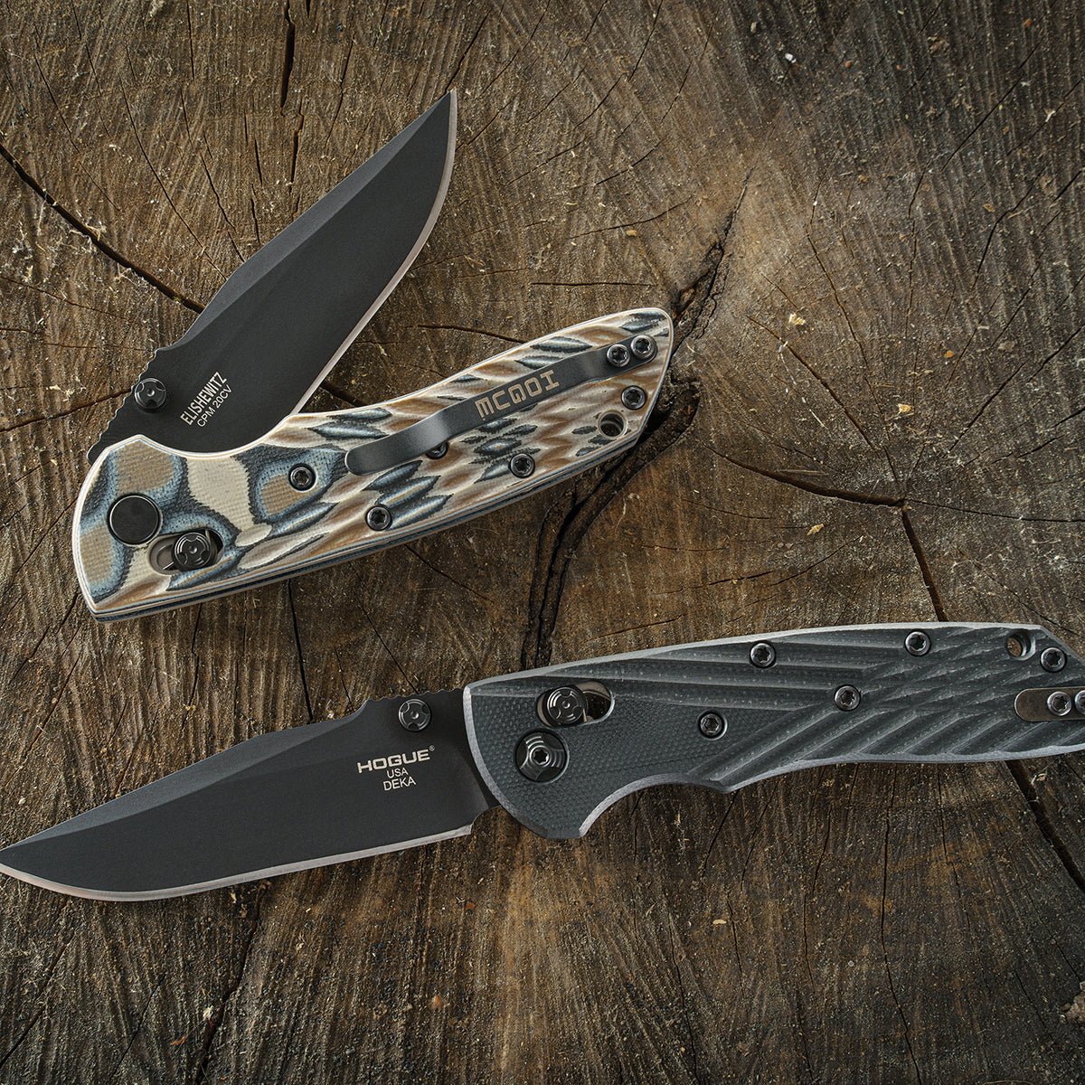 Hogue Deka Manual Folder 3.25" Clip Point Blade Knife with Cerakote Finish - Forza Sports