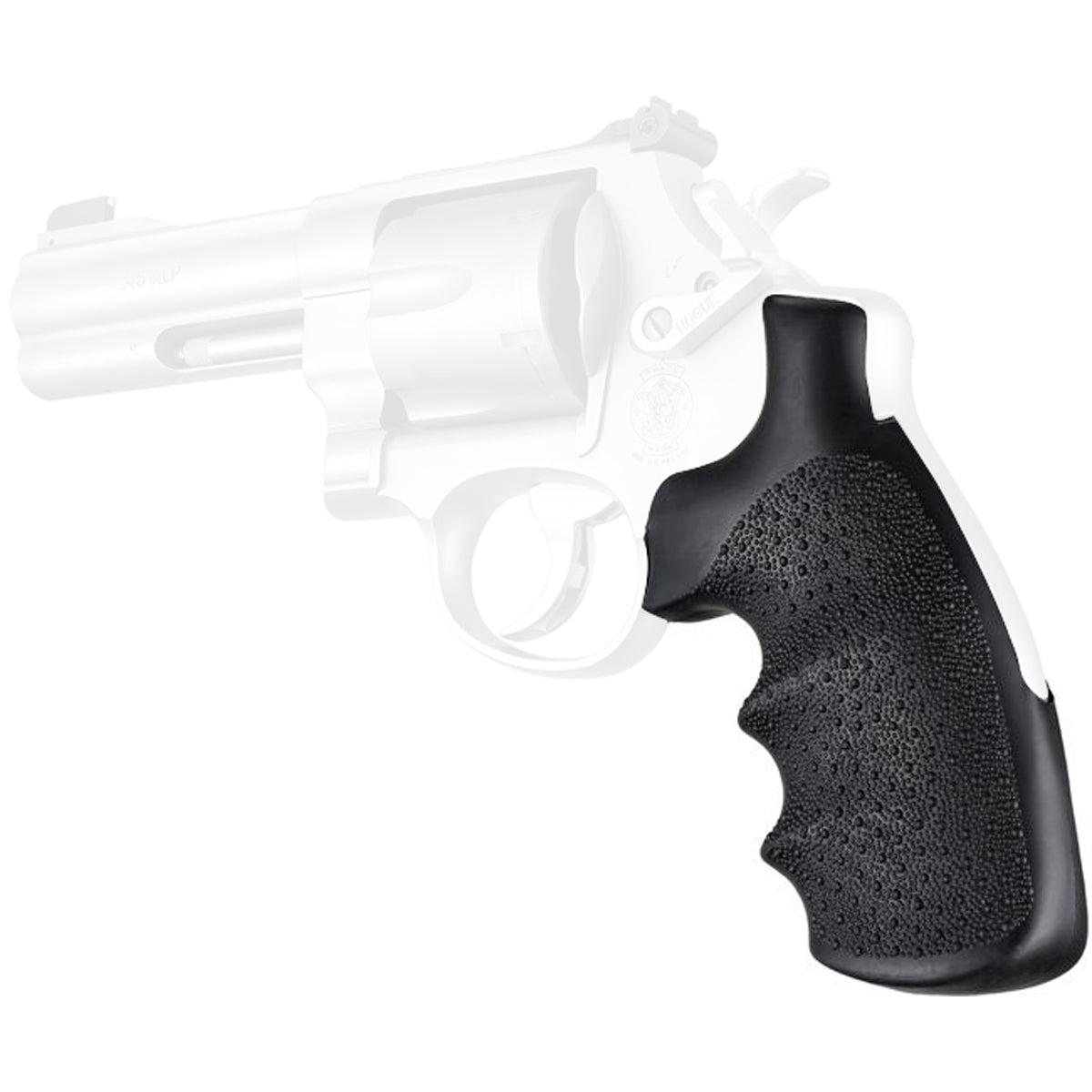 Hogue S&W N Frame Round Butt Conversion Style Rubber Monogrip - Black - Forza Sports