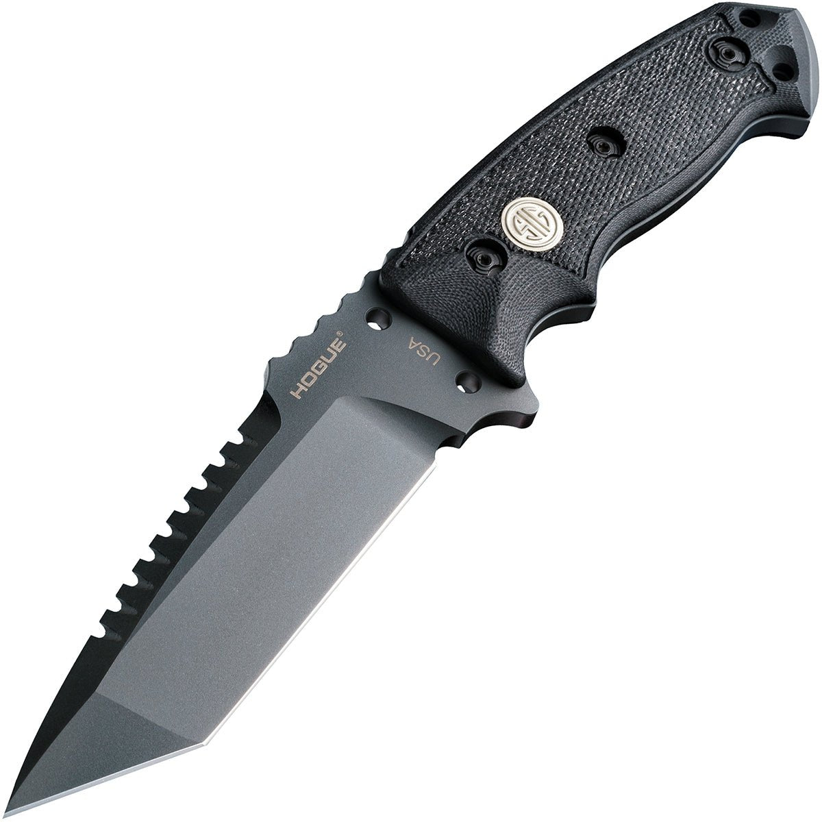 Hogue EX - F01 Tactical Fixed Blade 5.5" Tanto Blade Knife - Gray/Black - Forza Sports