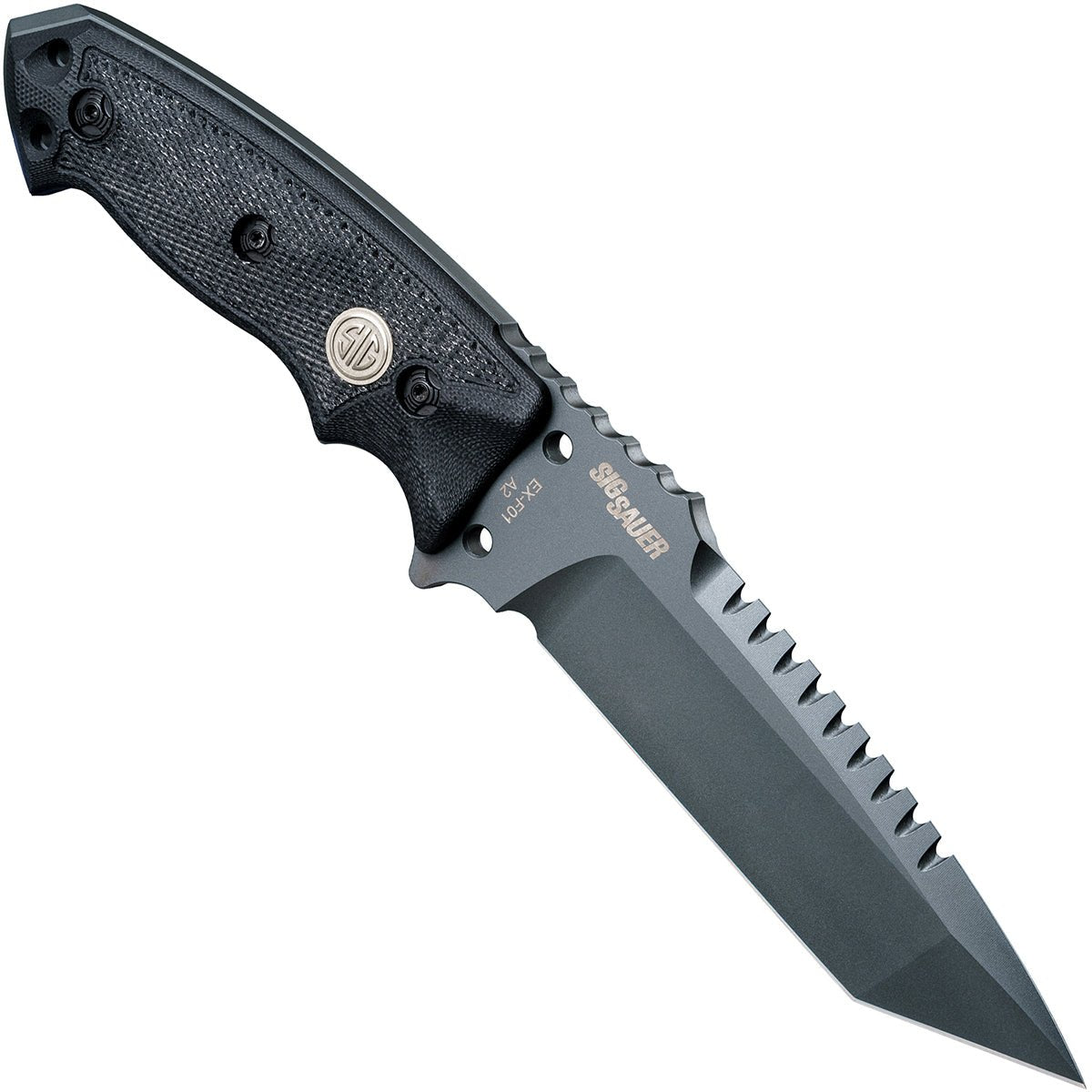 Hogue EX - F01 Tactical Fixed Blade 5.5" Tanto Blade Knife - Gray/Black - Forza Sports