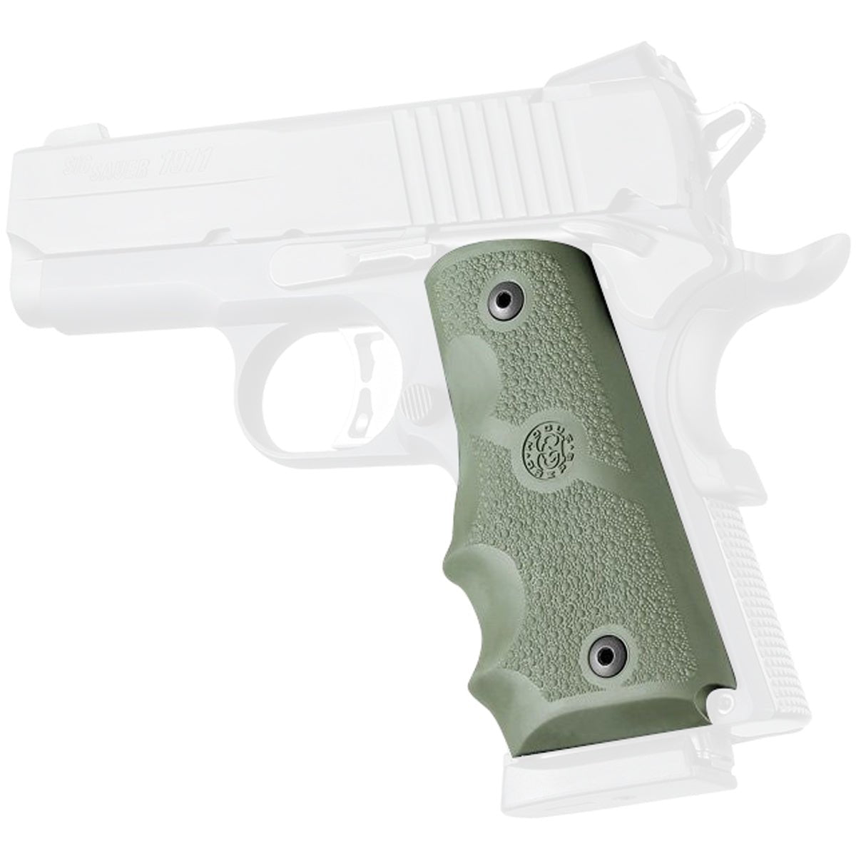 Hogue 1911 Officers Model Rubber Grip with Finger Grooves - Forza Sports