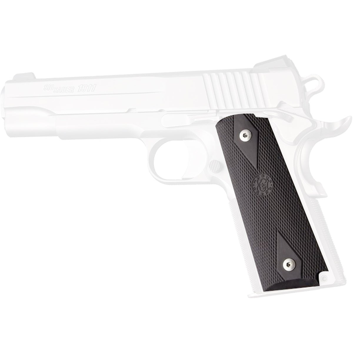Hogue 1911 Government Model Checkered Over Molded Rubber Grip Panels - Forza Sports