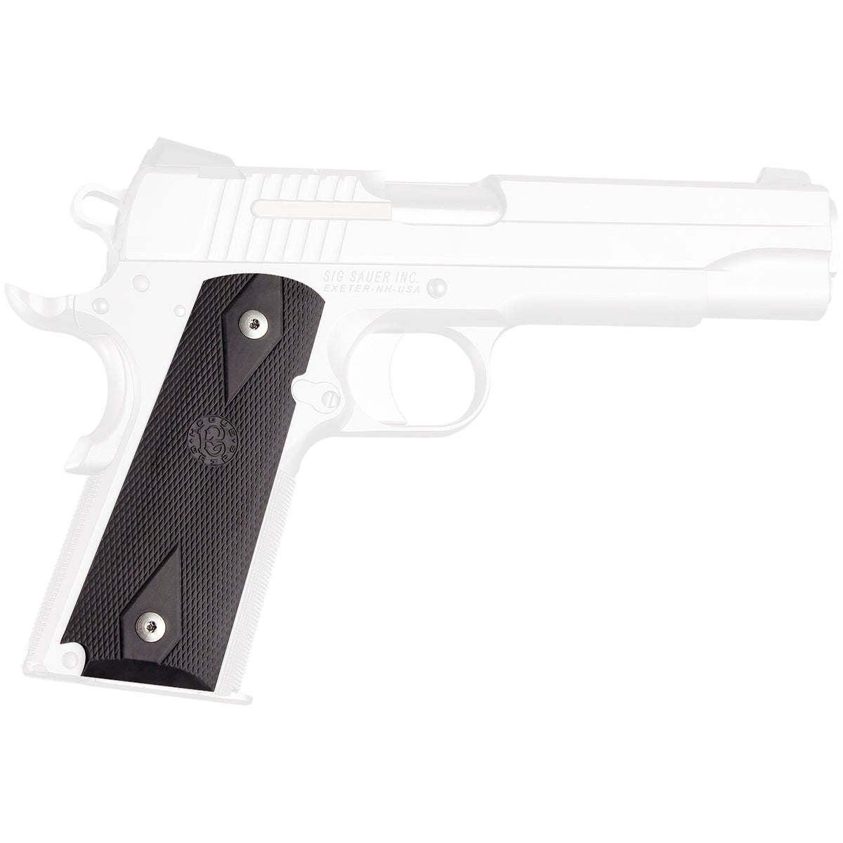 Hogue 1911 Government Model Checkered Over Molded Rubber Grip Panels - Forza Sports