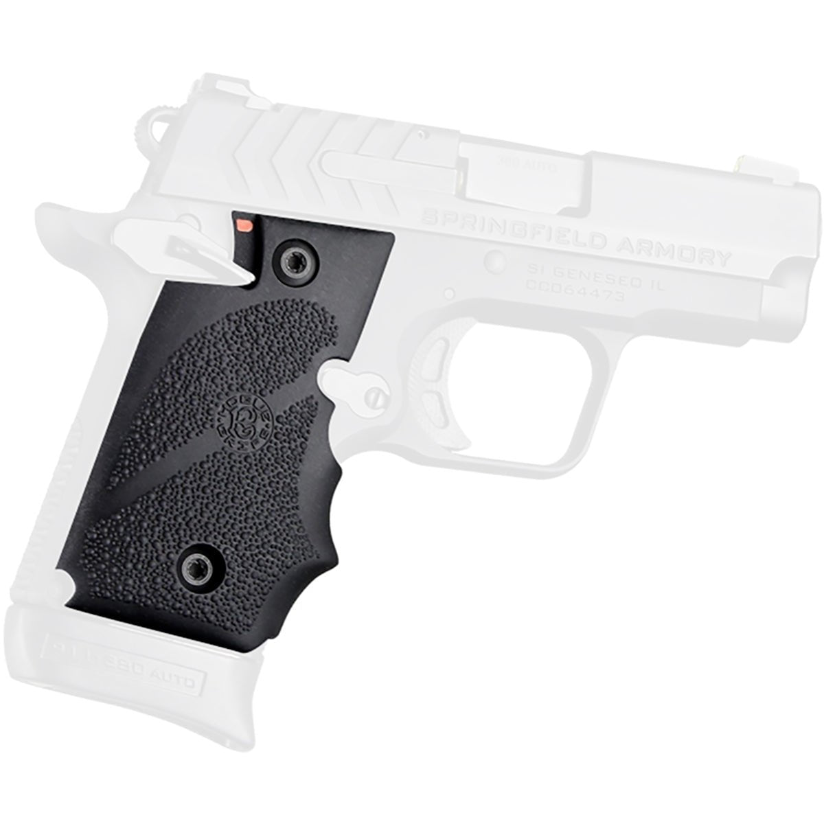 Hogue Springfield Armory 911 .380 Ambi Safety Rubber Grip with Finger Grooves - Forza Sports