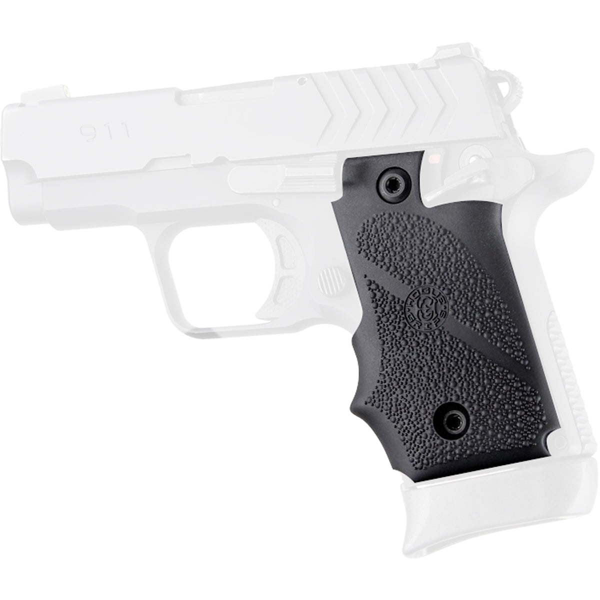 Hogue Springfield Armory 911 9mm Ambi Safety Rubber Grip with Finger Grooves - Forza Sports