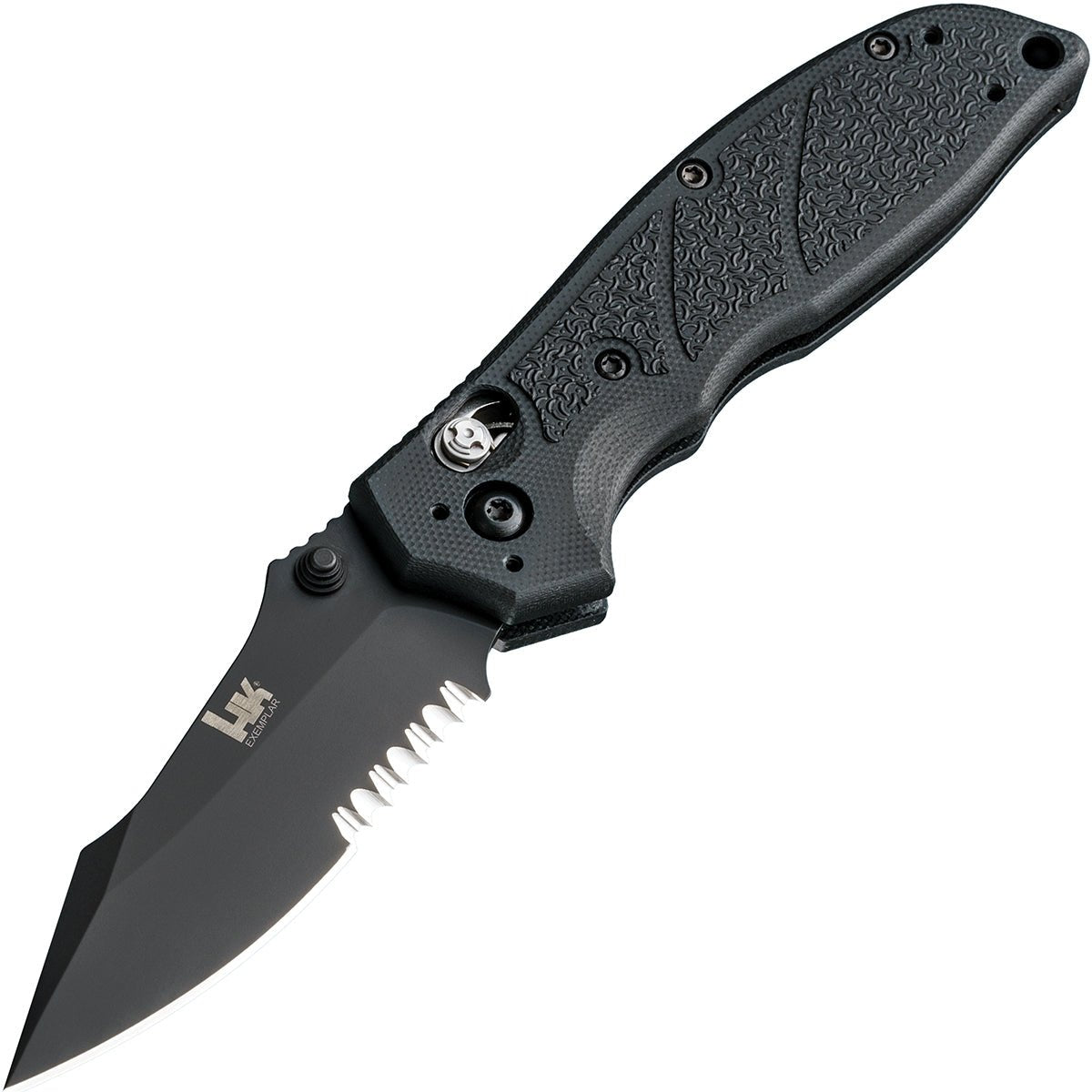 Hogue HK Exemplar Manual Folder 3.25" Partially Serrated Clip Point Blade Knife - Forza Sports