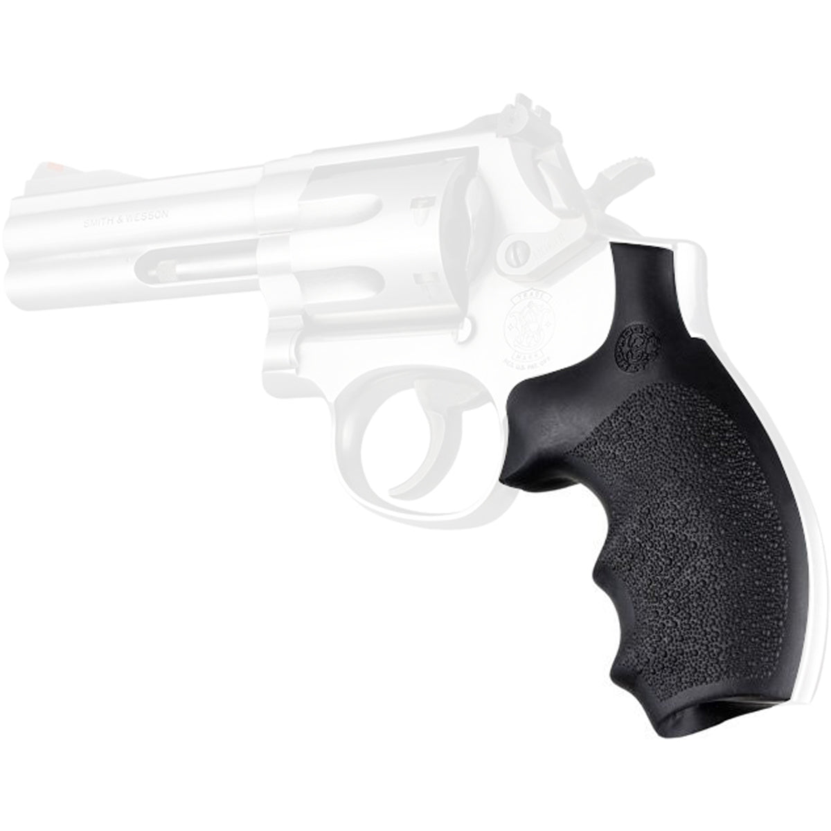 Hogue S&W K or L Frame Round Butt Rubber Bantam Style Grip - Black - Forza Sports