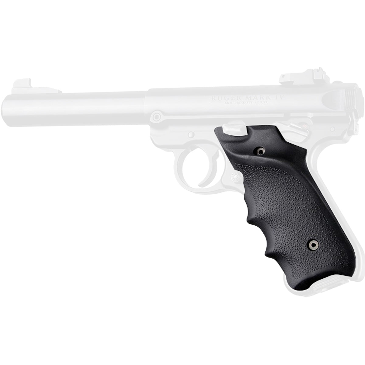 Hogue Ruger MK IV Recoil Absorbing Rubber Grip With Finger Grooves Black 79000