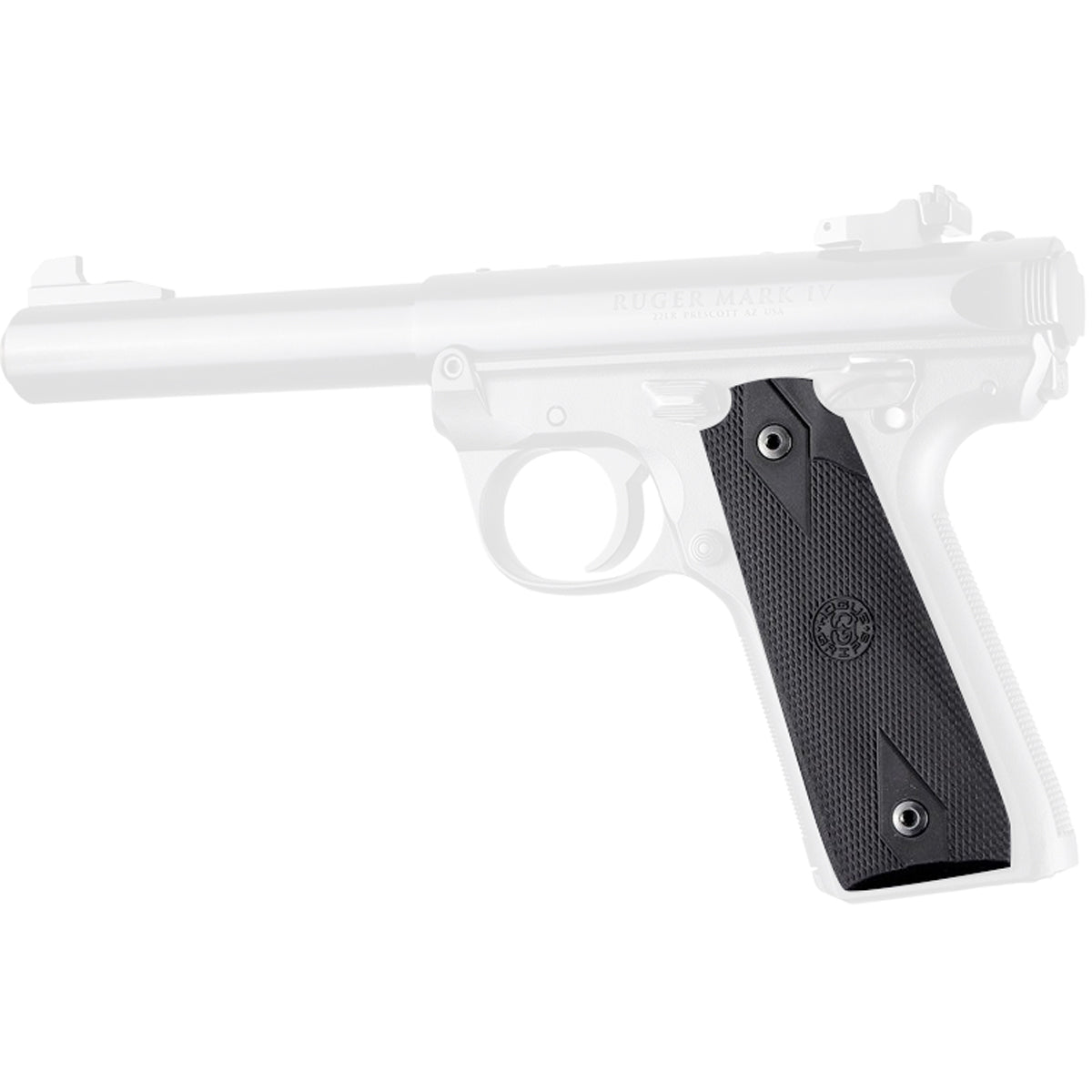 Hogue Ruger 22/45 MKIV Rubber Grip Panels - Checkered w/ Diamonds Black - Forza Sports