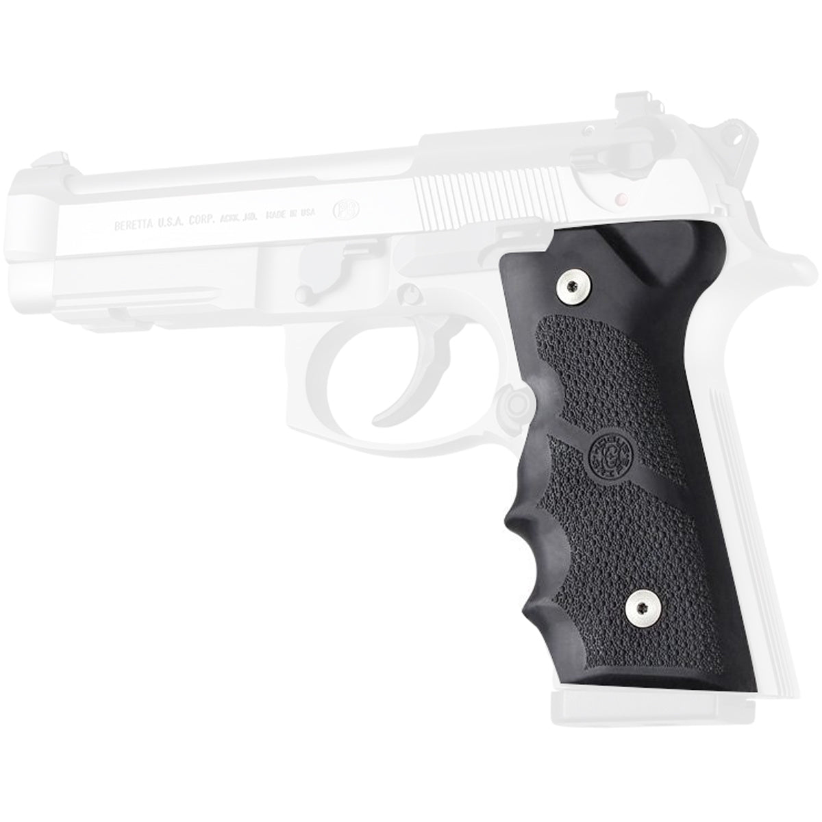 Hogue Beretta 92 M9A3/Vertec OverMolded Rubber Grip - Black - Forza Sports