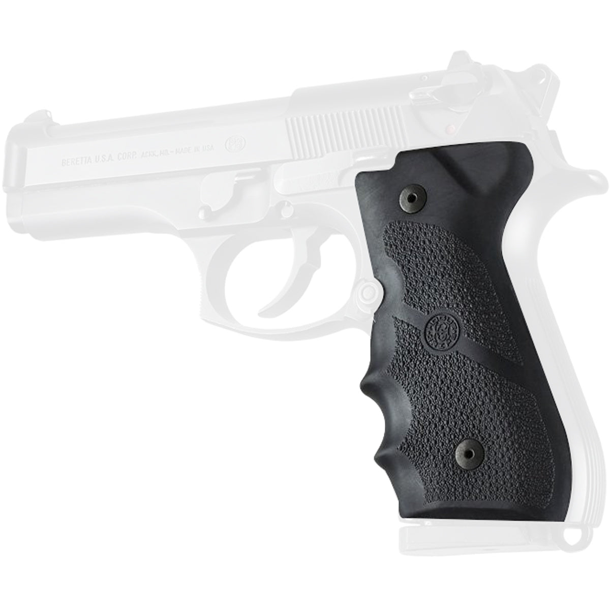 Hogue Beretta 92/96 Series Rubber Grip with Finger Grooves - Forza Sports