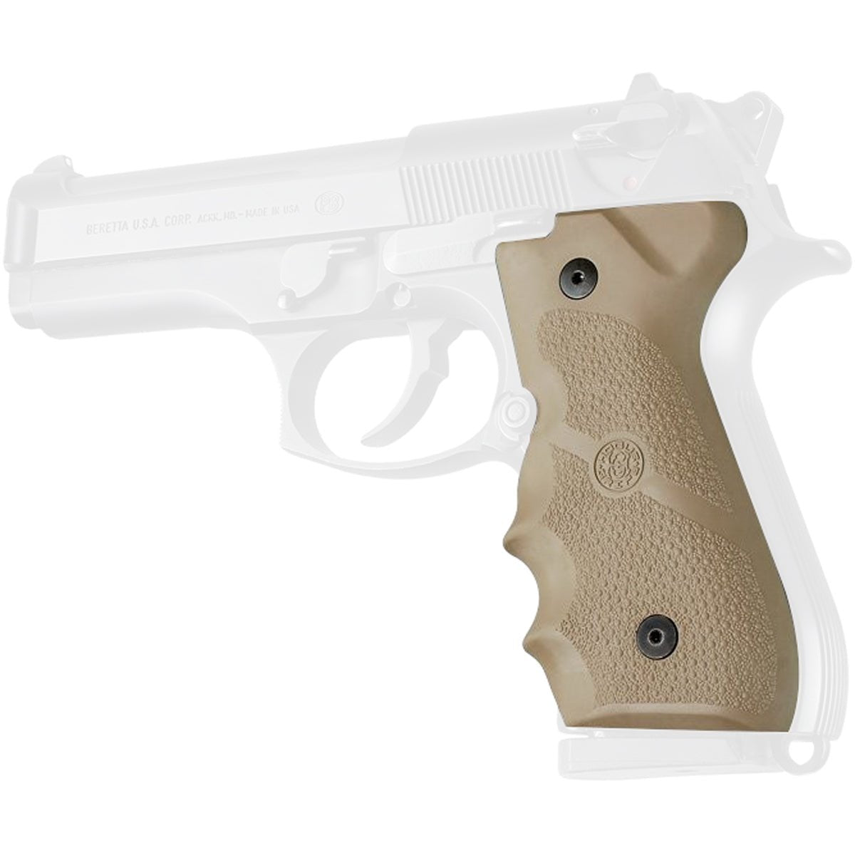 Hogue Beretta 92/96 Series Rubber Grip with Finger Grooves - Forza Sports