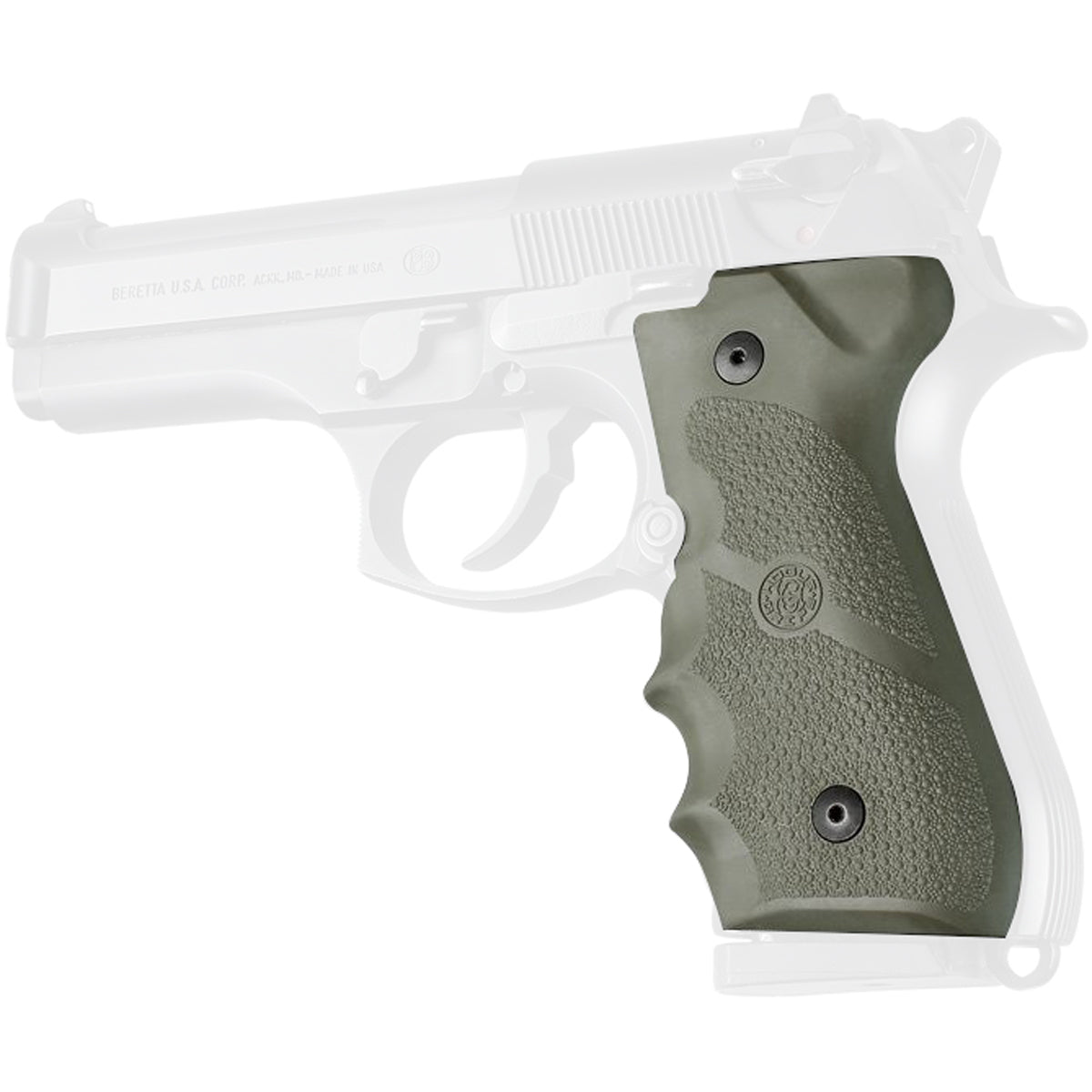 Hogue Beretta 92/96 Series Rubber Grip with Finger Grooves - Forza Sports