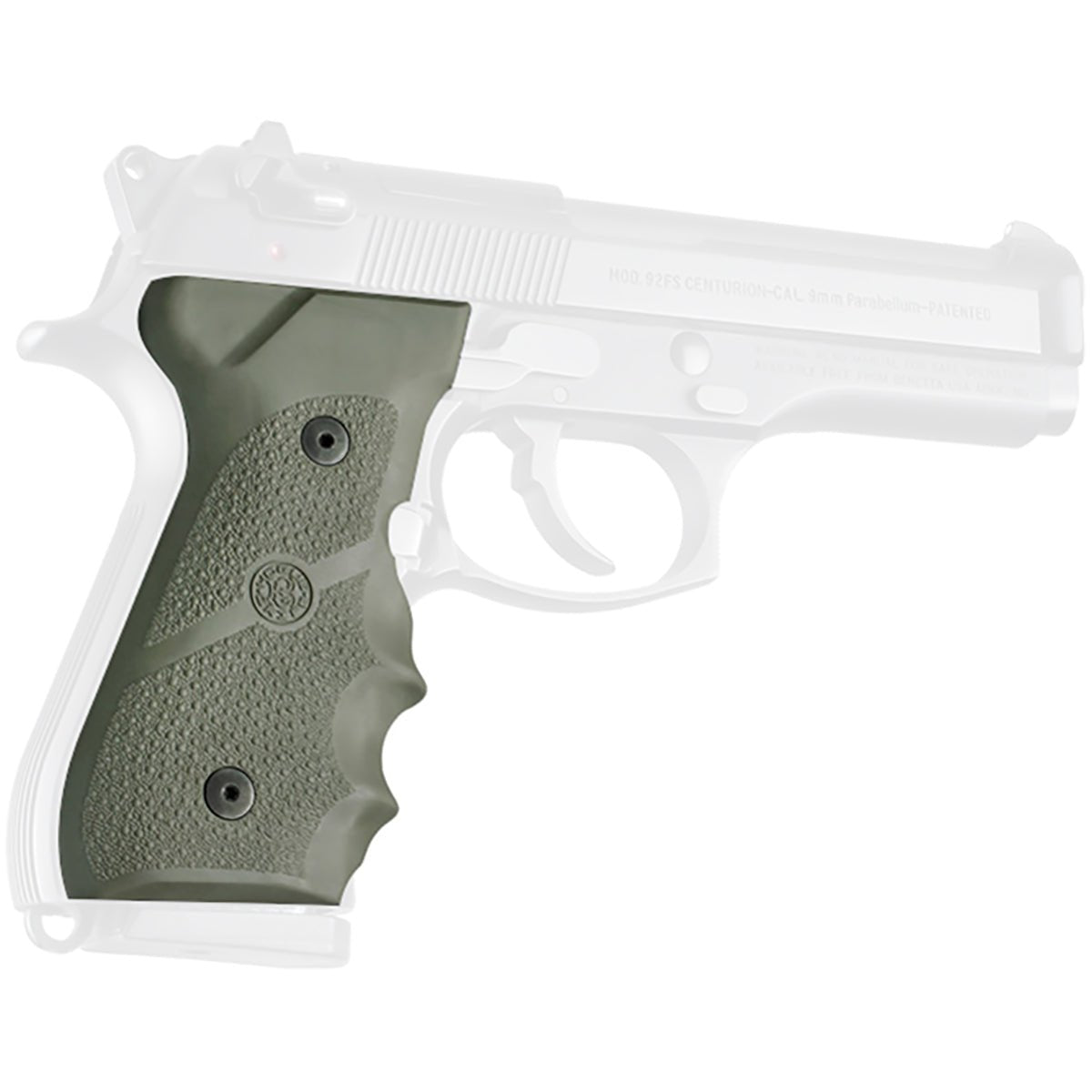Hogue Beretta 92/96 Series Rubber Grip with Finger Grooves - Forza Sports