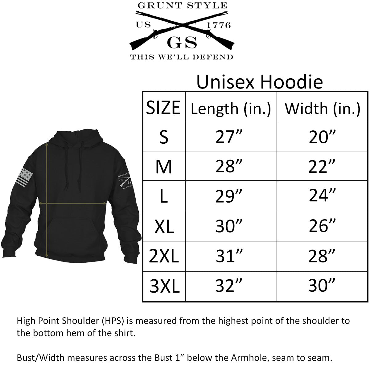 Grunt Style Rifle Flag 2.0 Pullover Hoodie - Dark Heather Grunt Style