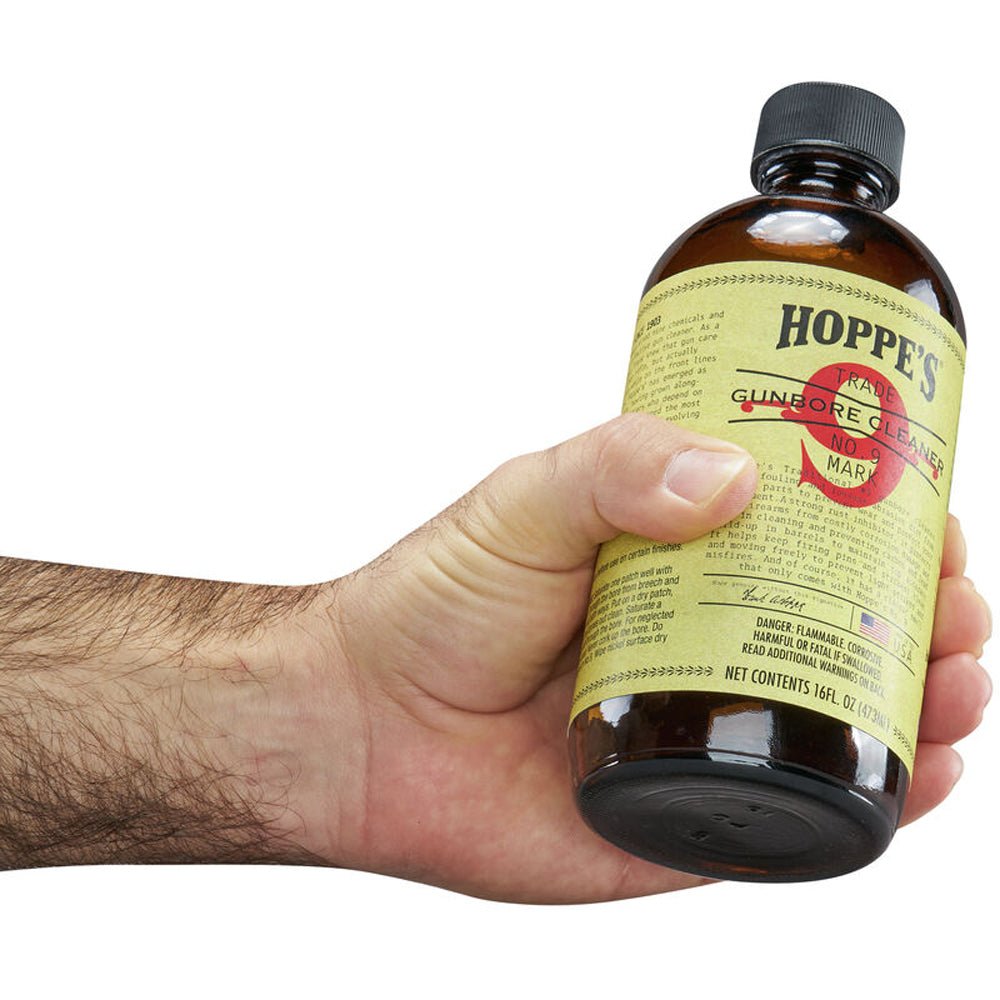 Hoppe's 16 oz. No. 9 Gun Bore Cleaner Glass Bottle - Forza Sports
