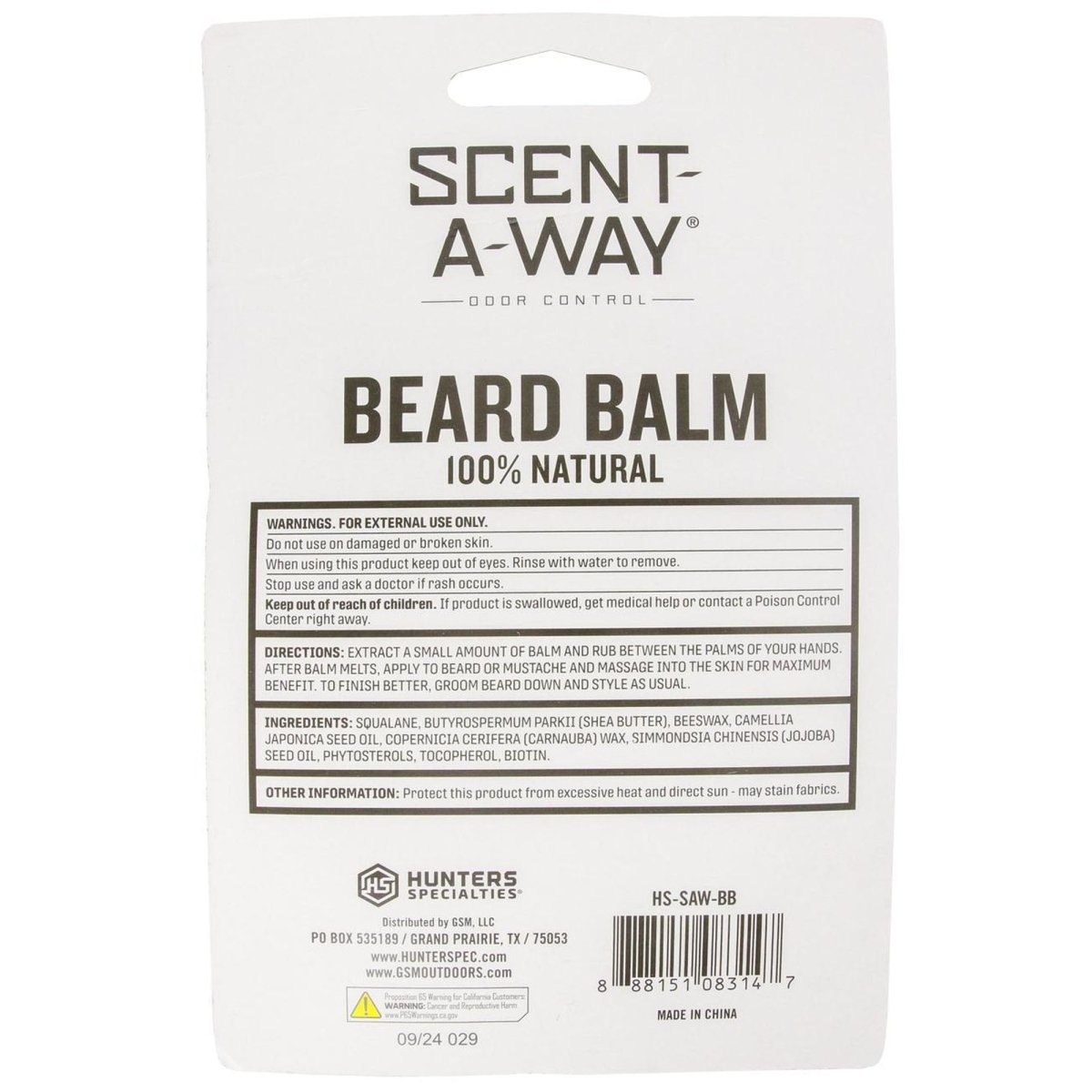 Hunters Specialties - Scent - A - Way Max Odorless Beard Balm - 2 oz. - Forza Sports