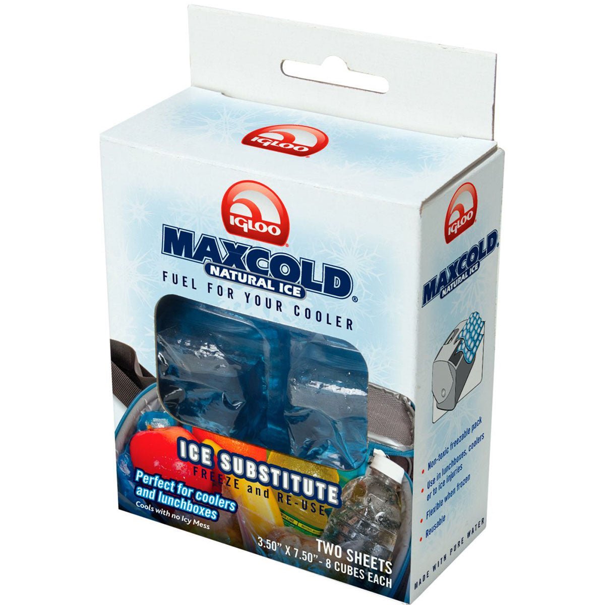 IGLOO MaxCold 8 - Cube Natural Ice Sheet - 2 - Pack - Blue - Forza Sports