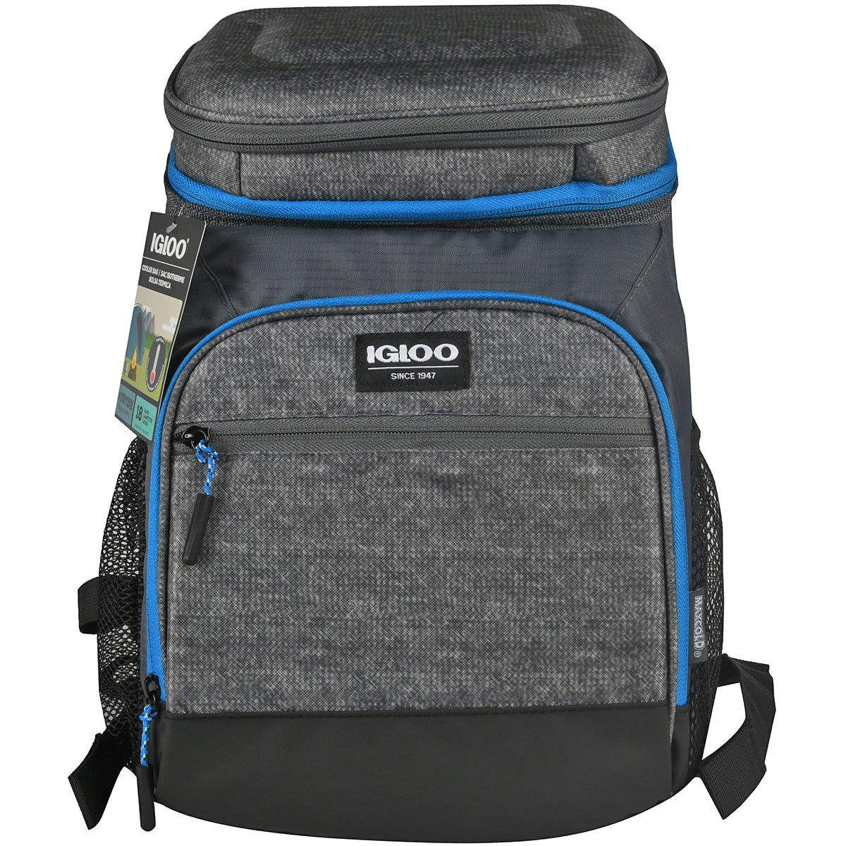 IGLOO MaxCold Insulated Cooler Backpack - Gray - Forza Sports