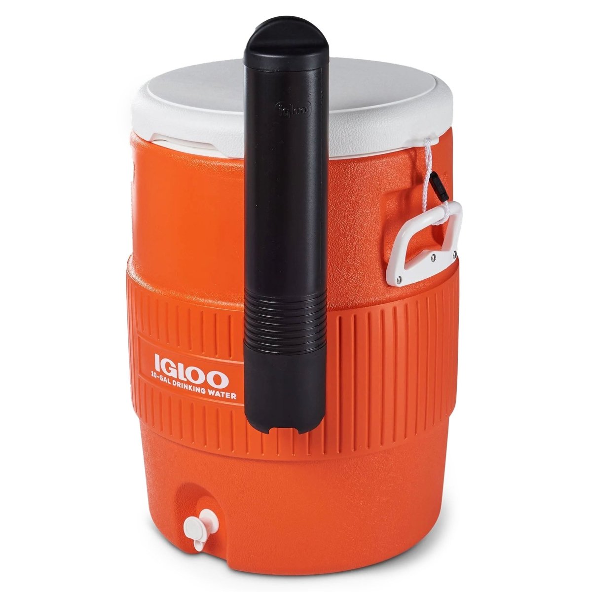 IGLOO 10 Gallon Seat Top Water Jug With Cup Dispenser, Orange - Forza Sports