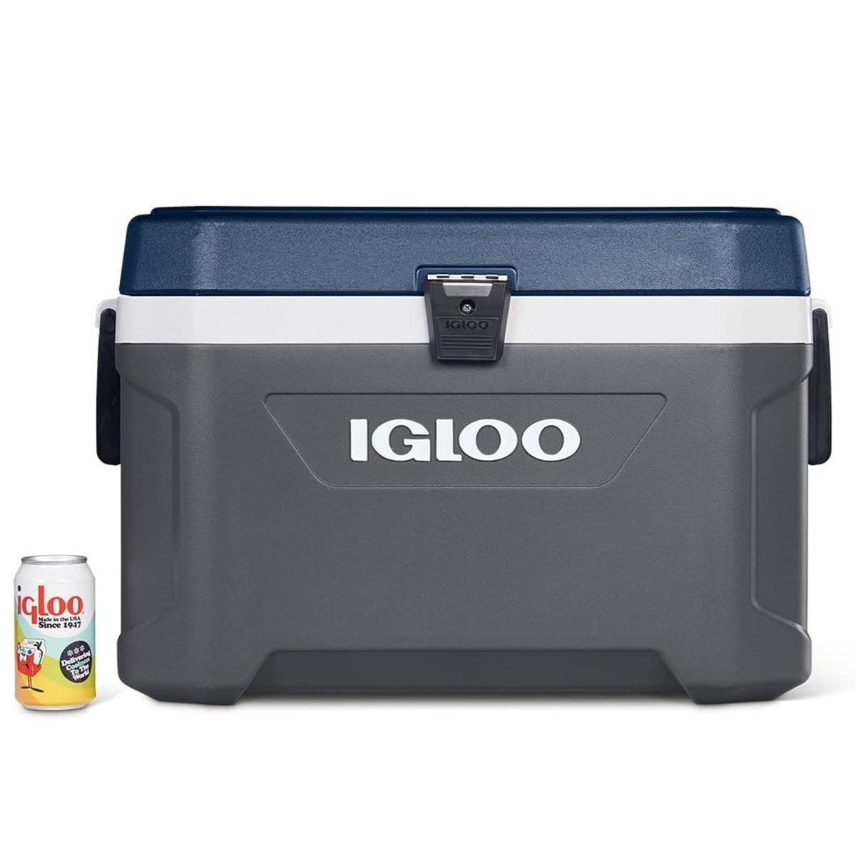 IGLOO MaxCold Latitude 54 Qt Cooler, Carbonite/Aegean Sea Blue - Forza Sports