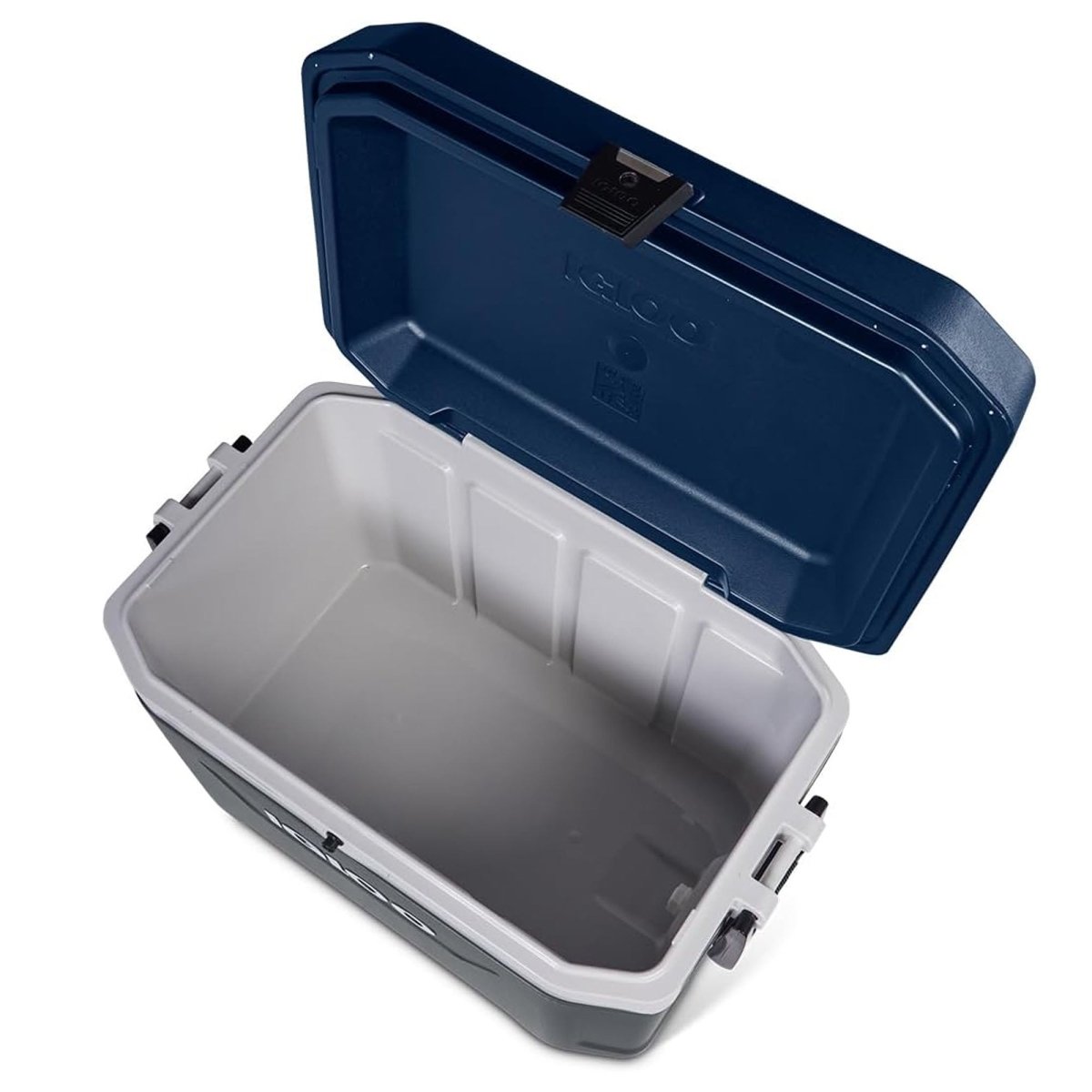 IGLOO MaxCold Latitude 54 Qt Cooler, Carbonite/Aegean Sea Blue - Forza Sports