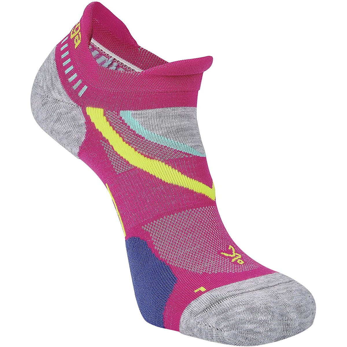 Balega UltraGlide No Show Running Socks - Electric Pink/Midgray - Forza Sports