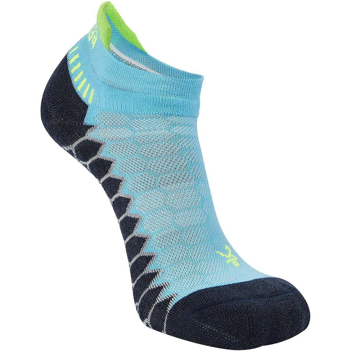 Balega Silver No Show Performance Running Socks - Aqualine/Charcoal - Forza Sports