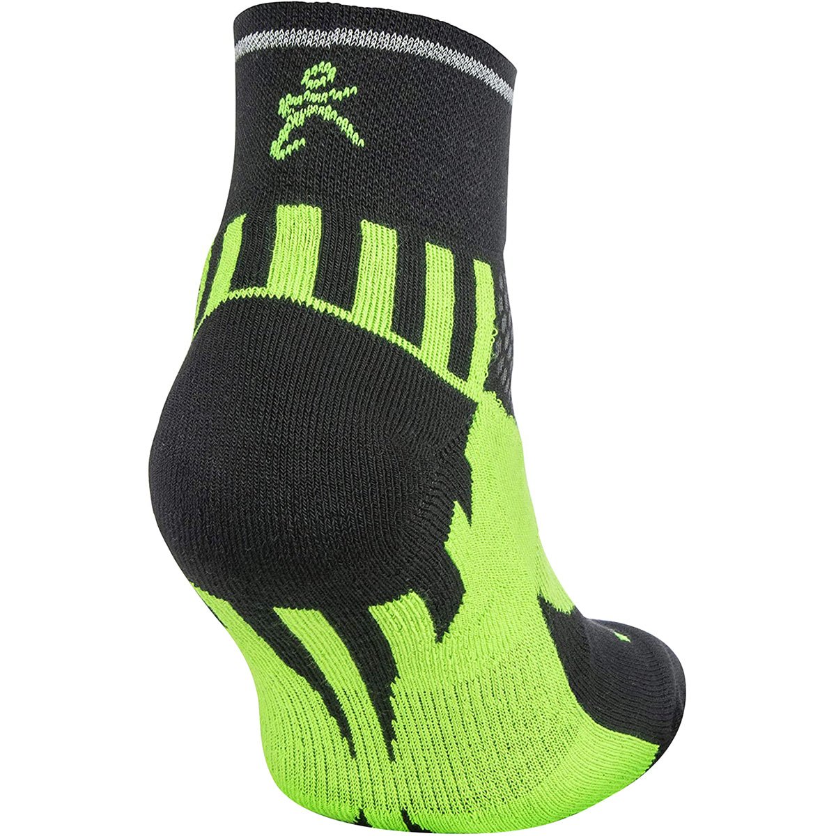 Balega Enduro Reflective Quarter Length Running Socks - Black/Neon Green - Forza Sports