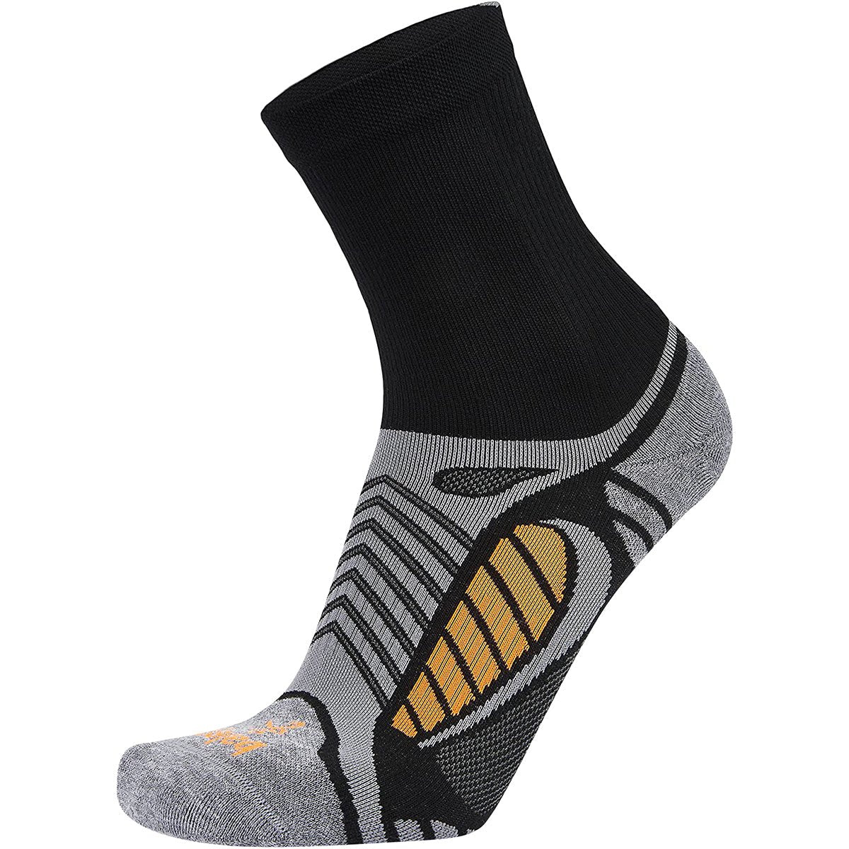Balega Ultra Light Second Skin Crew Length Running Socks - Black/Gray Heather - Forza Sports