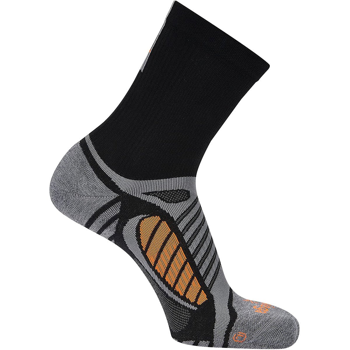 Balega Ultra Light Second Skin Crew Length Running Socks - Black/Gray Heather - Forza Sports
