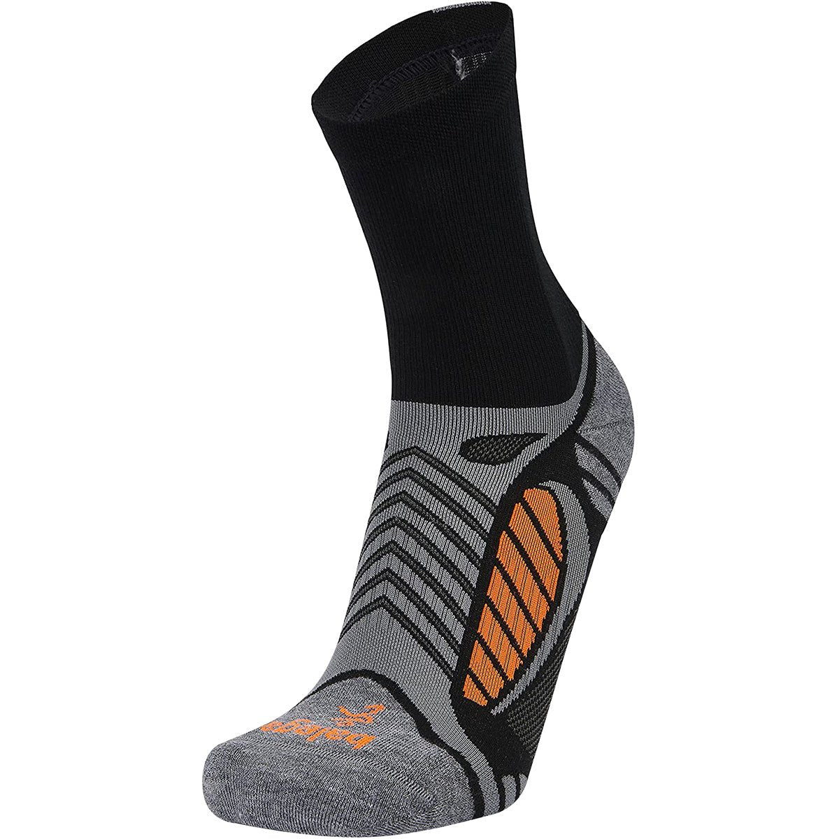 Balega Ultra Light Second Skin Crew Length Running Socks - Black/Gray Heather - Forza Sports