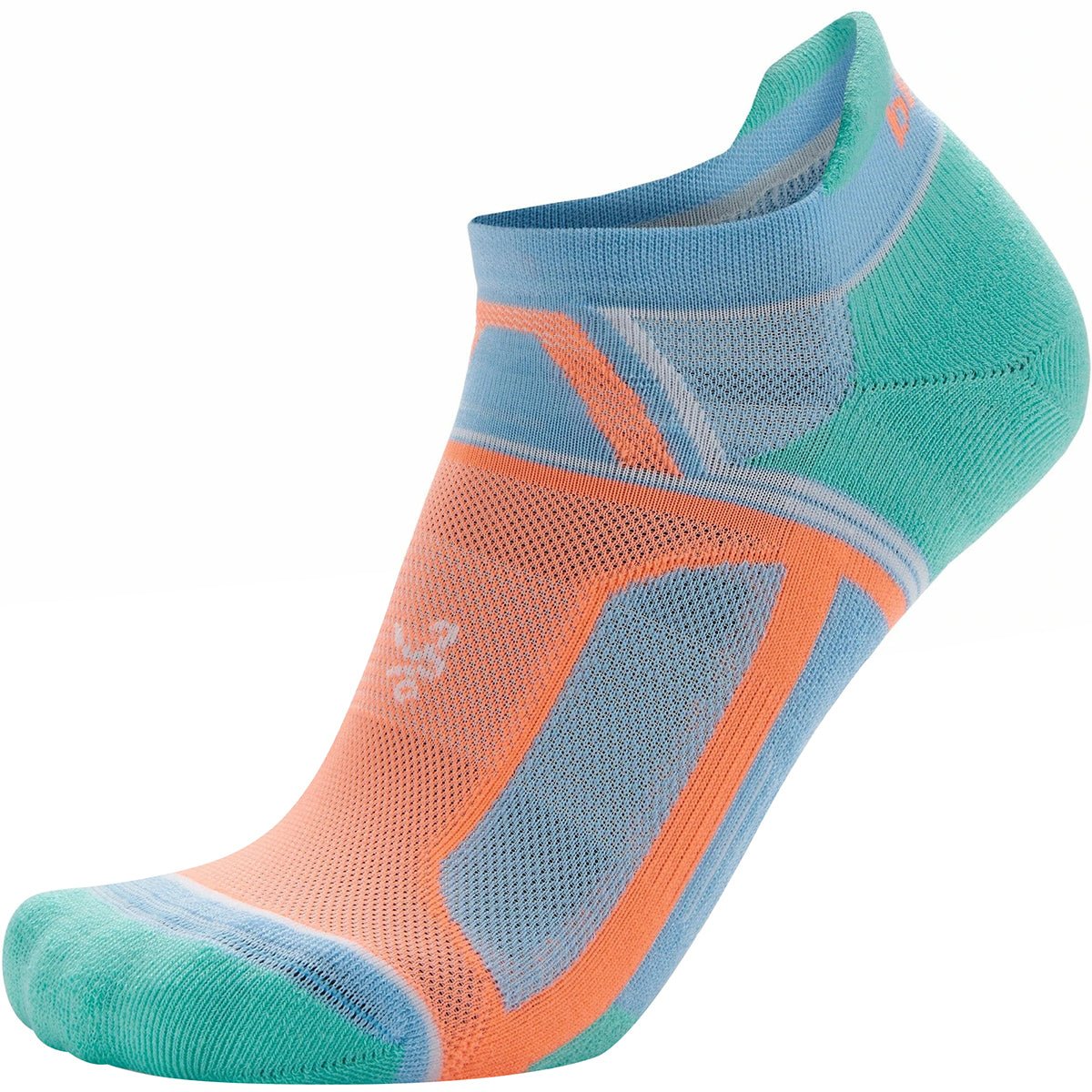 Balega Hidden Contour Recycled No Show Running Socks - Aqua/Peach - Forza Sports