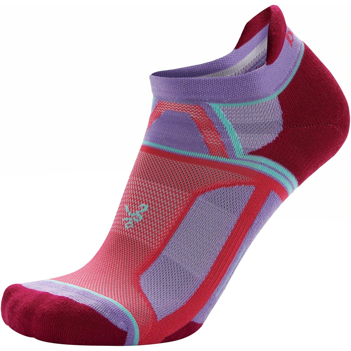 Balega Hidden Contour Recycled No Show Running Socks - Lavender/Pinkberry - Forza Sports