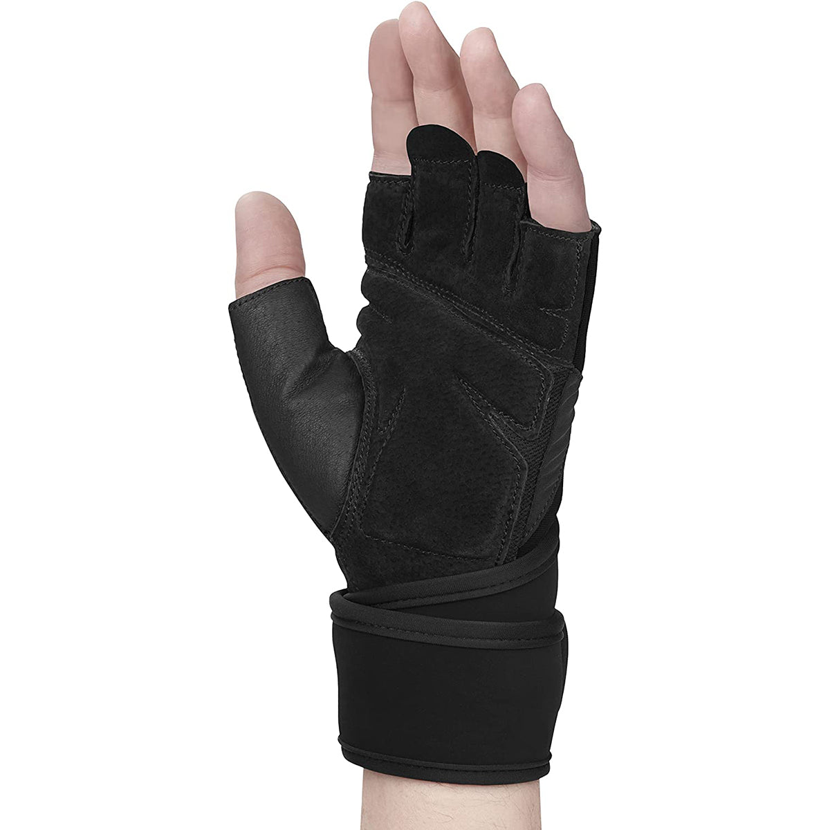 Harbinger Unisex Training Grip Wrist Wrap Weight Lifting Gloves - Black - Forza Sports