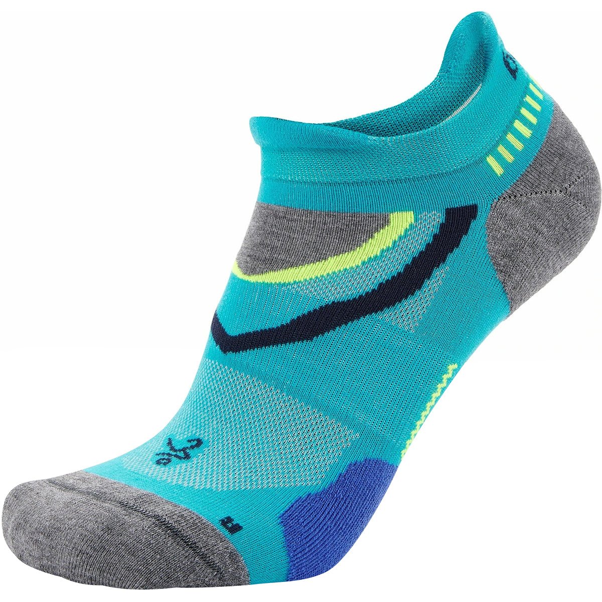 Balega Ultra Glide No Show Running Socks - Lake Blue/Gray Heather - Forza Sports