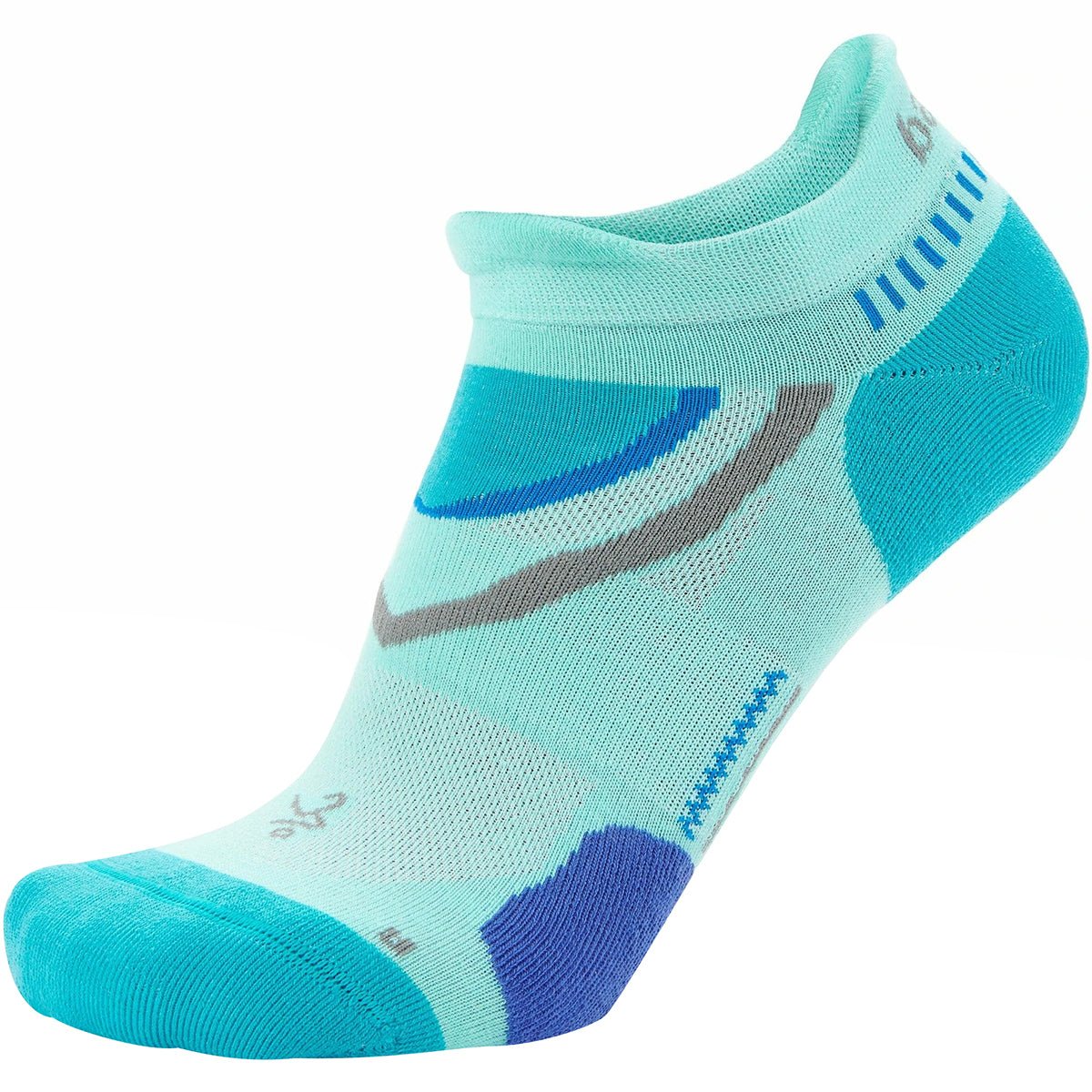 Balega Ultra Glide No Show Running Socks - Light Aqua/Lake Blue - Forza Sports