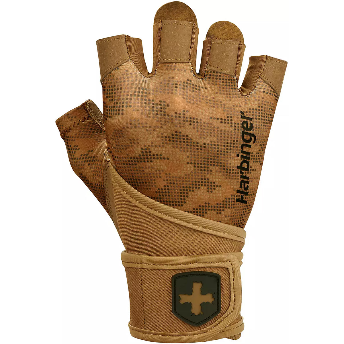 Harbinger Unisex Pro Wrist Wrap Weight Lifting Gloves - Tan Camo Harbinger