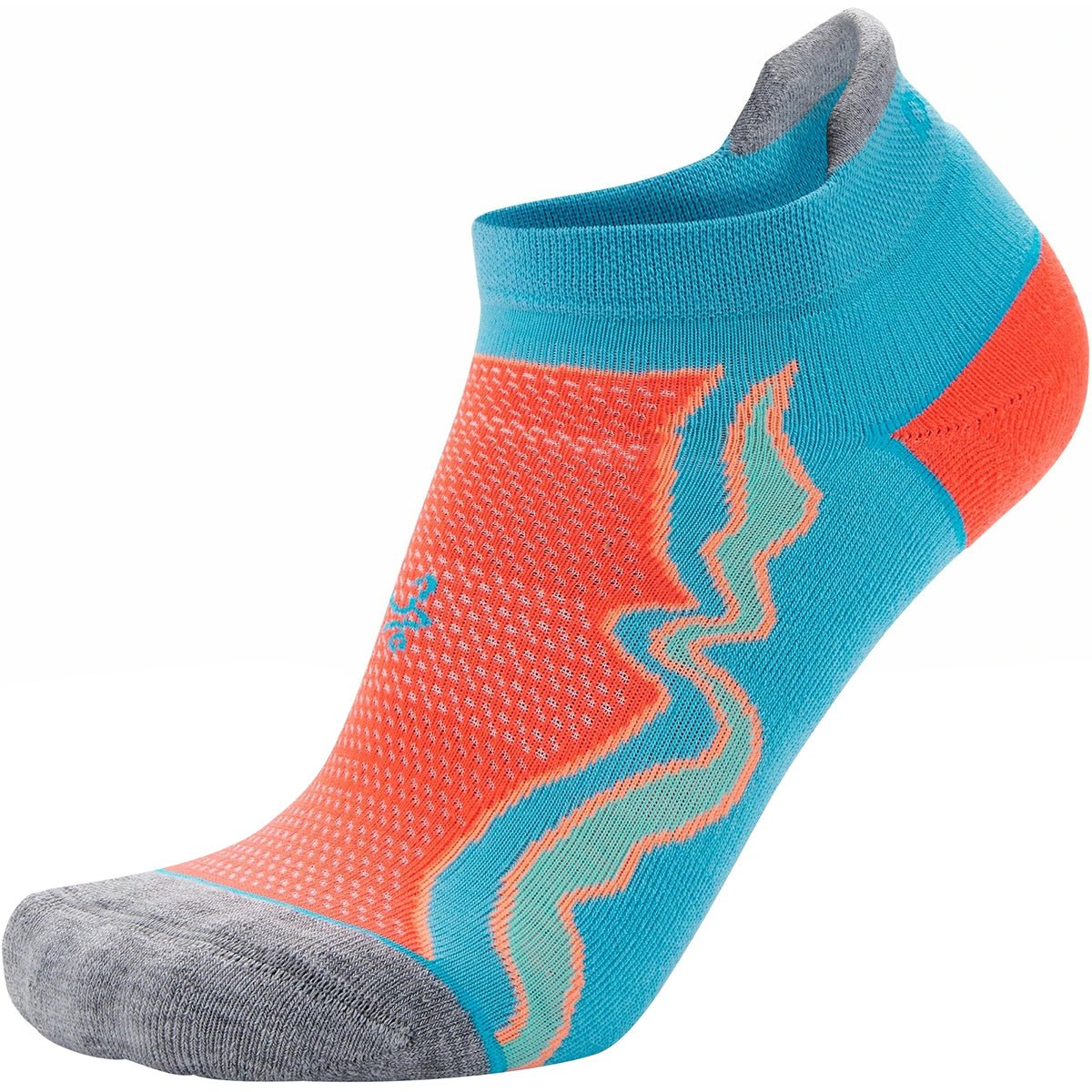 Balega Women's Enduro No Show Running Socks - Aqualine/Neon Coral - Forza Sports