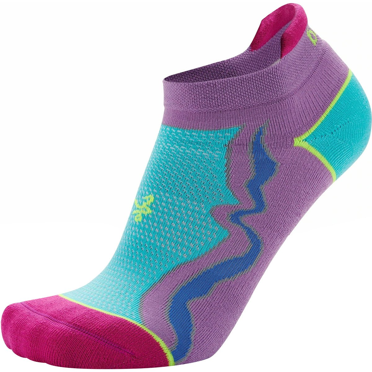 Balega Women's Enduro No Show Running Socks - Bright Lilac/Neon Aqua - Forza Sports