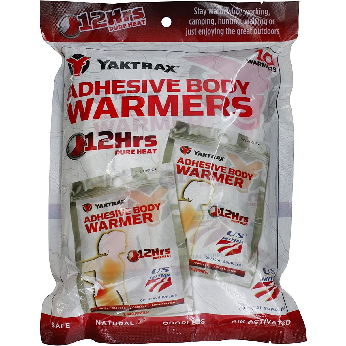 Yaktrax Adhesive Air Activated Natural Body Warmers - 10 - Pack - Forza Sports