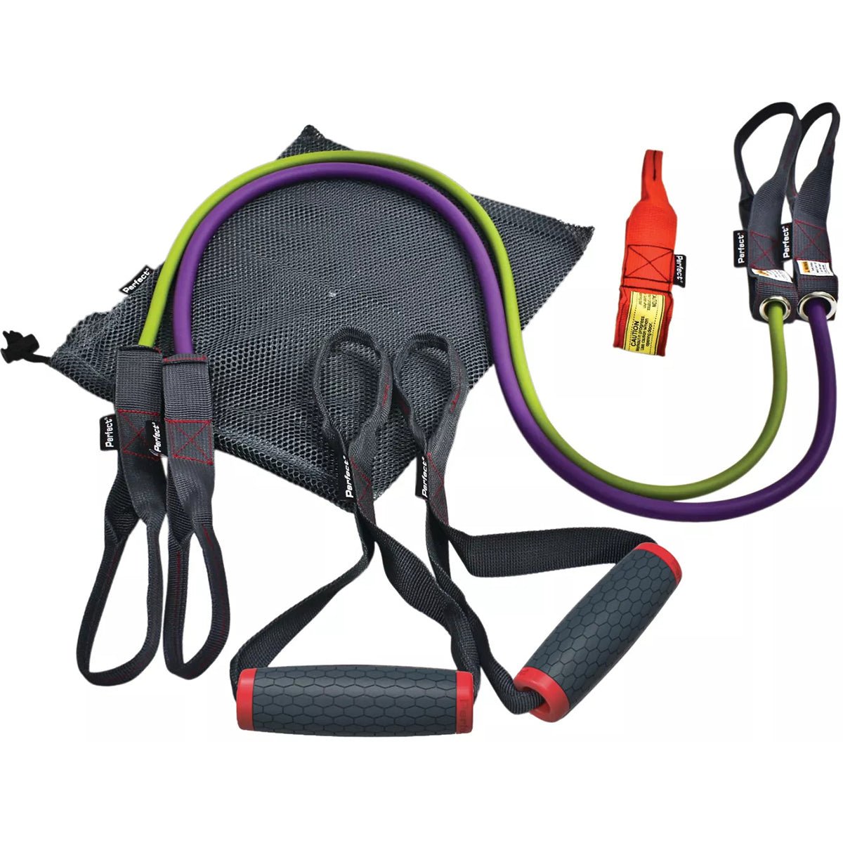 Perfect Fitness Attach Anywhere 3 Level Resistance Bands Kit - Forza Sports