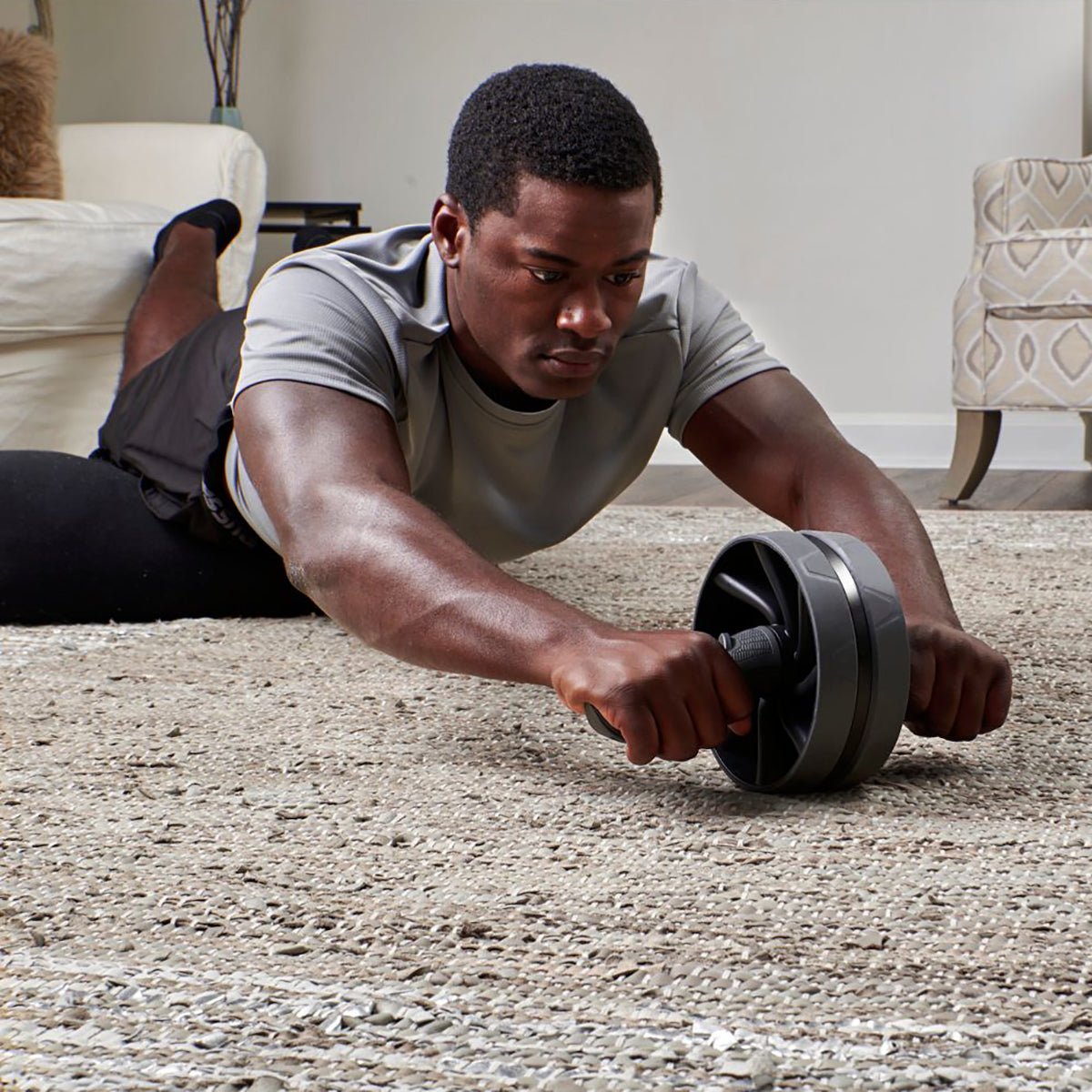 Harbinger Ab Carver Pro Wheel Trainer - Black - Forza Sports