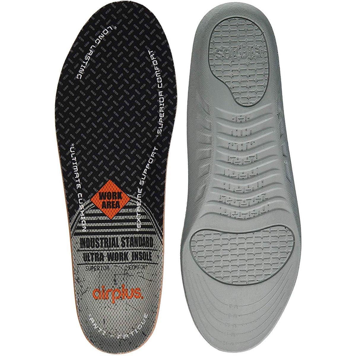Airplus Men's Size 7 - 13 Ultra Work Anti - Fatigue Memory Comfort Shoe Insoles - Forza Sports