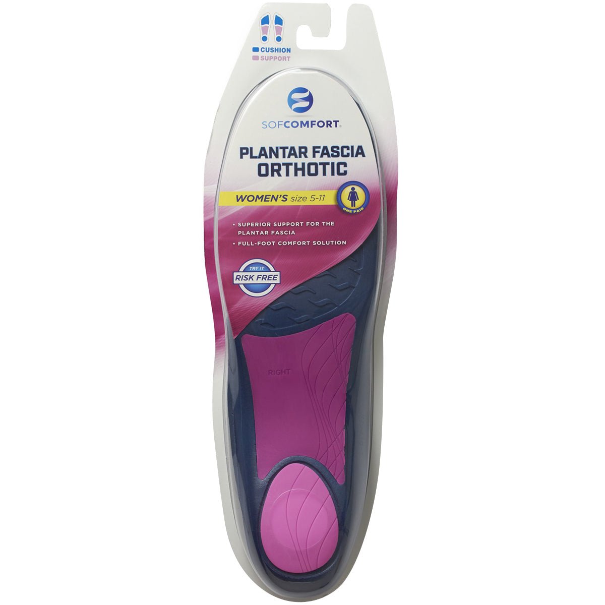 Sof Comfort Full Length Plantar Fascia Orthotic Insoles - Forza Sports