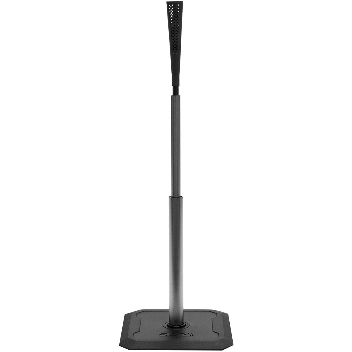 SKLZ Pro Tee Elite Baseball Training Aid, a gray tee with an adjustable height base, designed for practicing swing mechanics.
