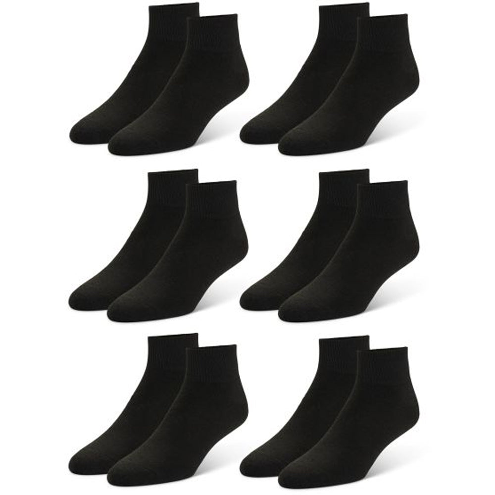 Sof Sole Comfort Quarter Socks 6 - Pack - Small - Black - Forza Sports