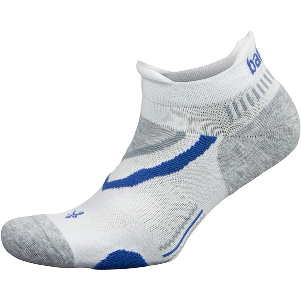 Balega UltraGlide No Show Running Socks - White/Midgray - Forza Sports